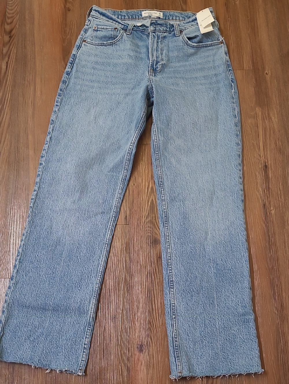 Abercrombie & Fitch Light Blue Straight-Leg Women's Jeans